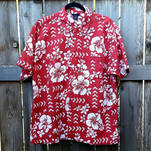 Gap Hawaiian Button-up T-Shirt - Picture 1 of 8